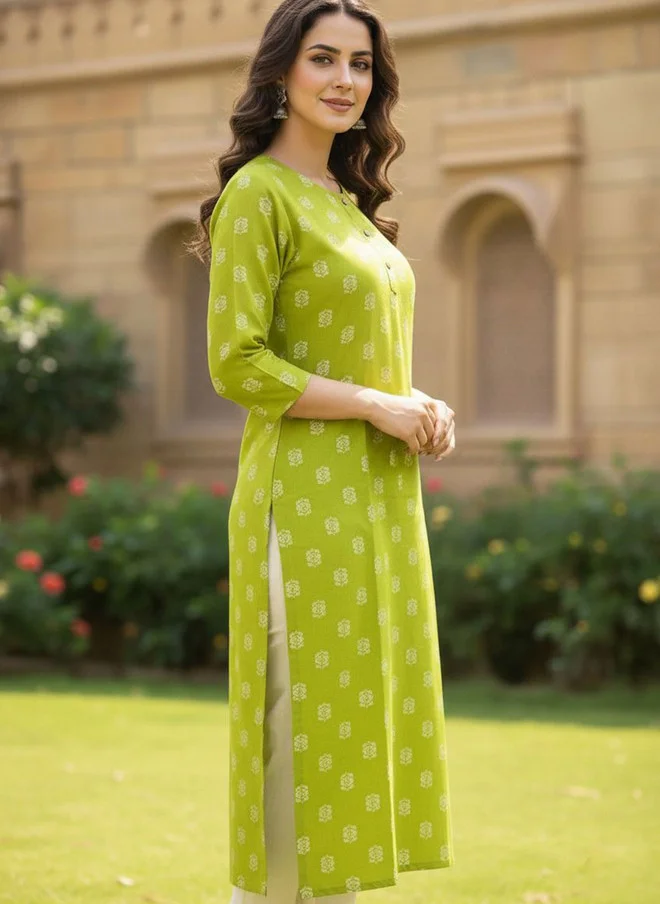 Saka Designs  Floral Printed Knee Length Kurta  | Best Price UAE