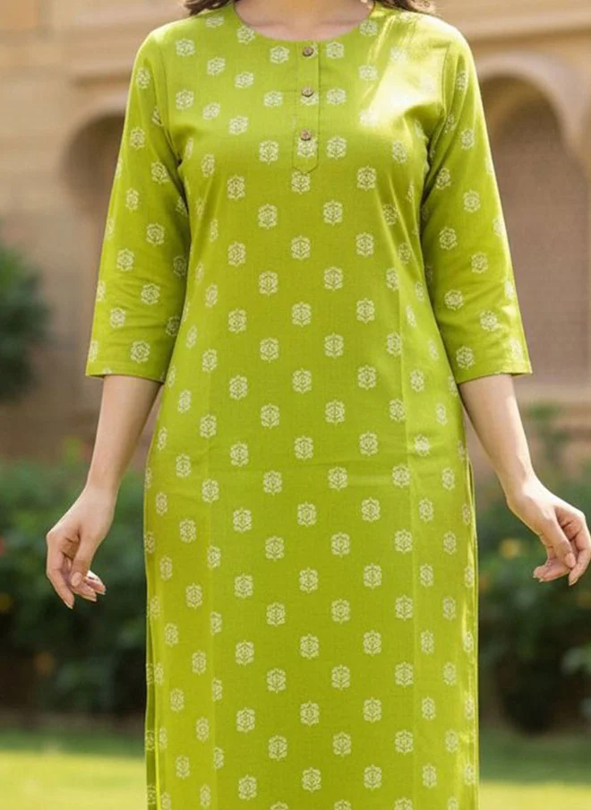 Saka Designs  Floral Printed Knee Length Kurta  | Best Price UAE