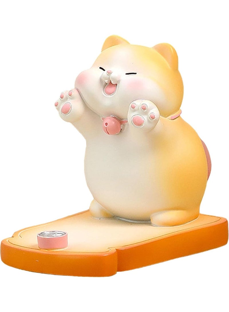 Cute Cat Phone Holder - Universal Cellphone & Tablet Stand, Novelty Desk Accessory for Bedroom & Office - Image 1