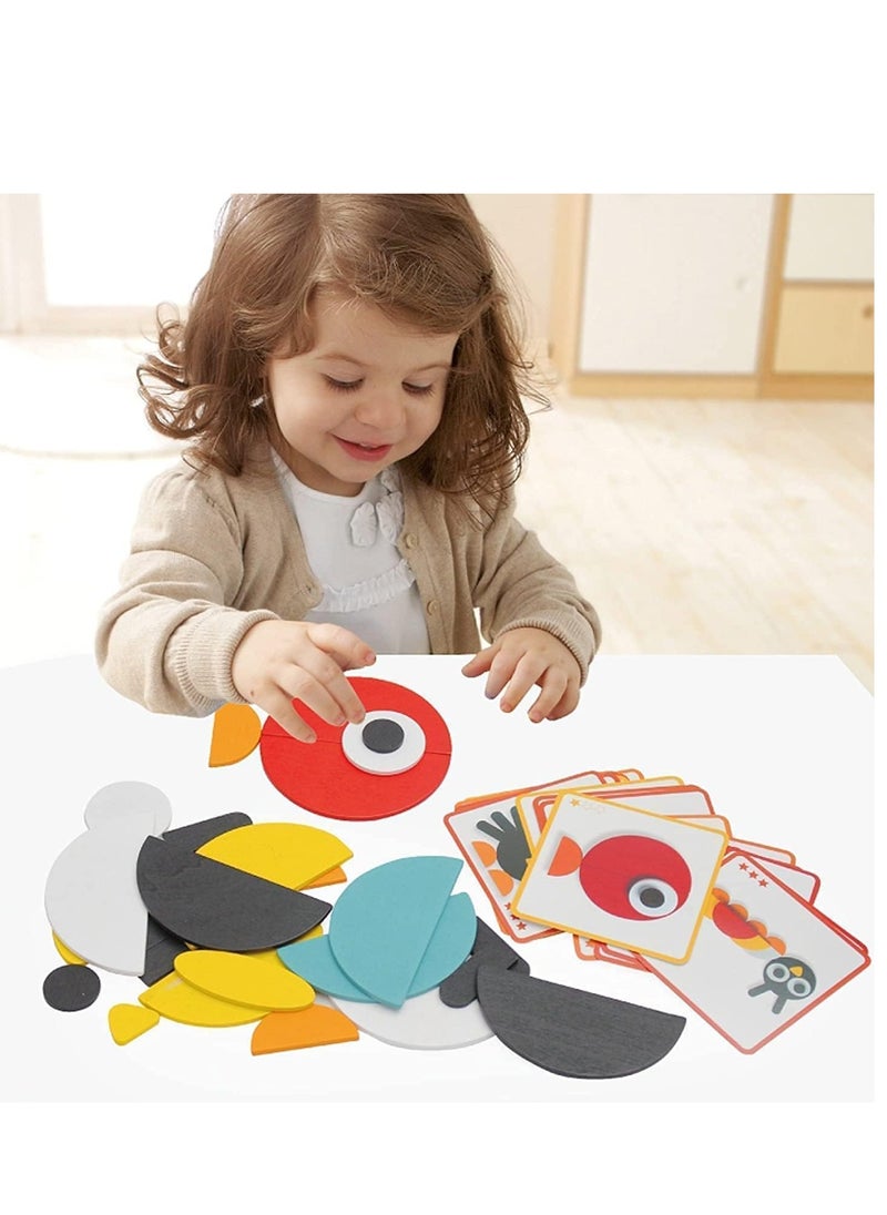 Generic Creative Wooden Animal Puzzle Box for Kids Jigsaw Puzzle with Color and Shape Pattern Matching Educational for Boys and Girls Age 3 and Up  - Image 2