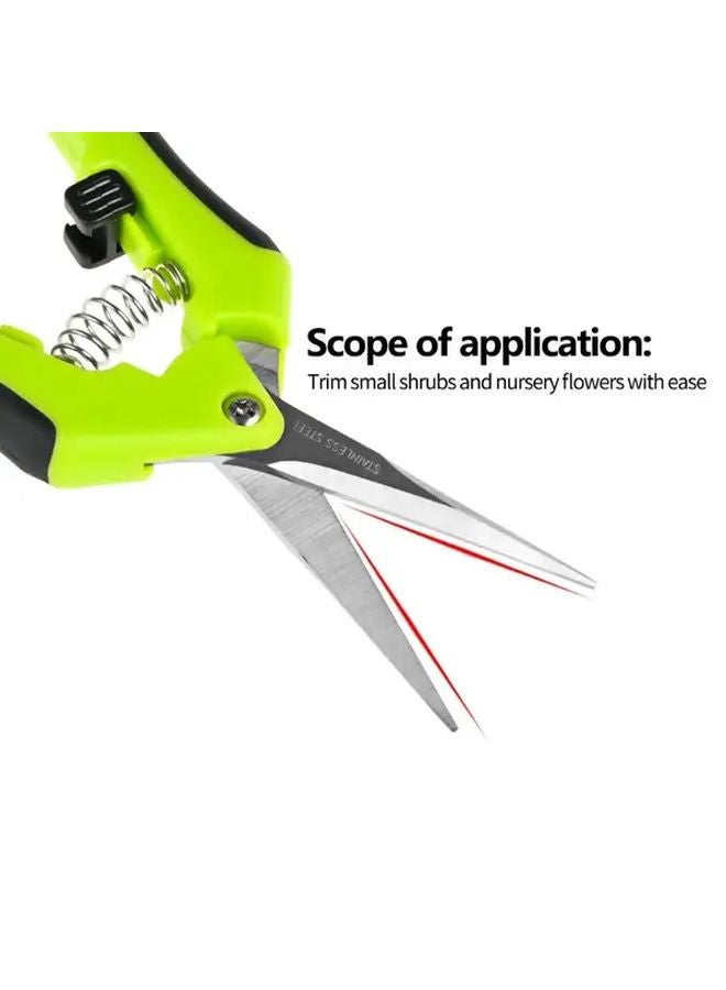 مقص تقليم برتقالي، شفرات من الفولاذ المقاوم للصدأ، مقابض معزولة، أداة حدائق لقطف الفواكه - Image 3