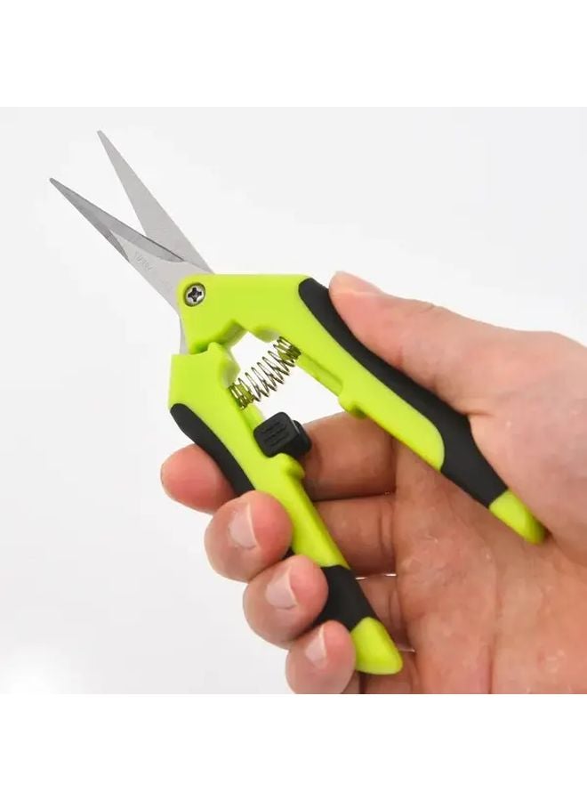 مقص تقليم برتقالي، شفرات من الفولاذ المقاوم للصدأ، مقابض معزولة، أداة حدائق لقطف الفواكه - Image 2