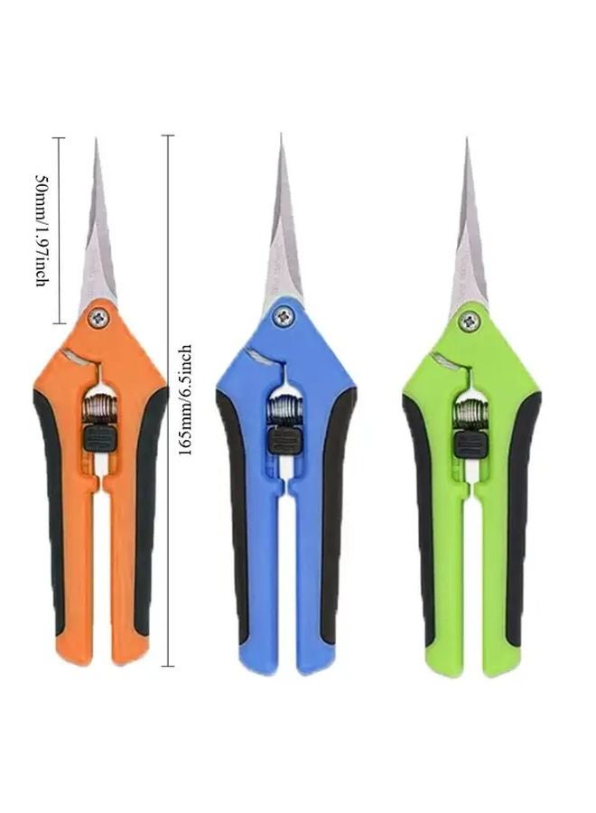 مقص تقليم برتقالي، شفرات من الفولاذ المقاوم للصدأ، مقابض معزولة، أداة حدائق لقطف الفواكه - Image 5