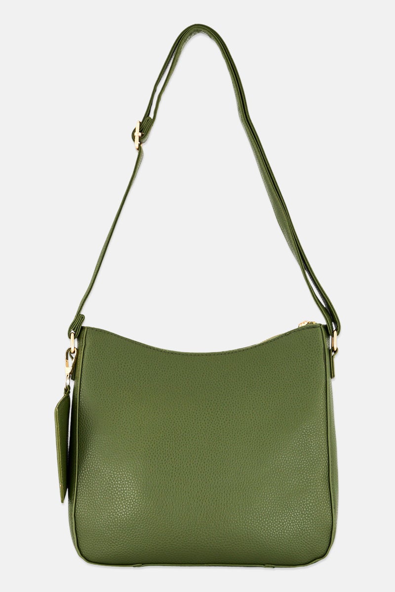 Alexis Bendel Women Brand Logo Cross Body Bag With Card Holder, Dark Green  - Image 2