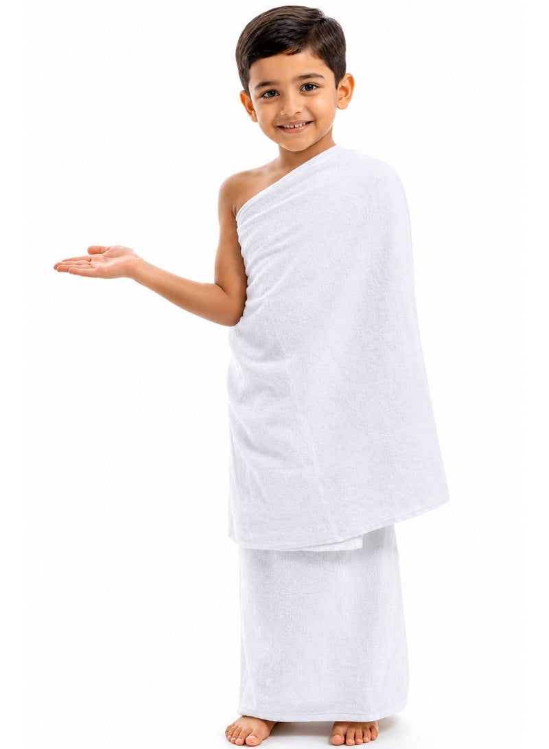 Nusuk 2 Pieces High Quality Microfiber Ihram Towels Set for Kids for Hajj and Umra - Image 5