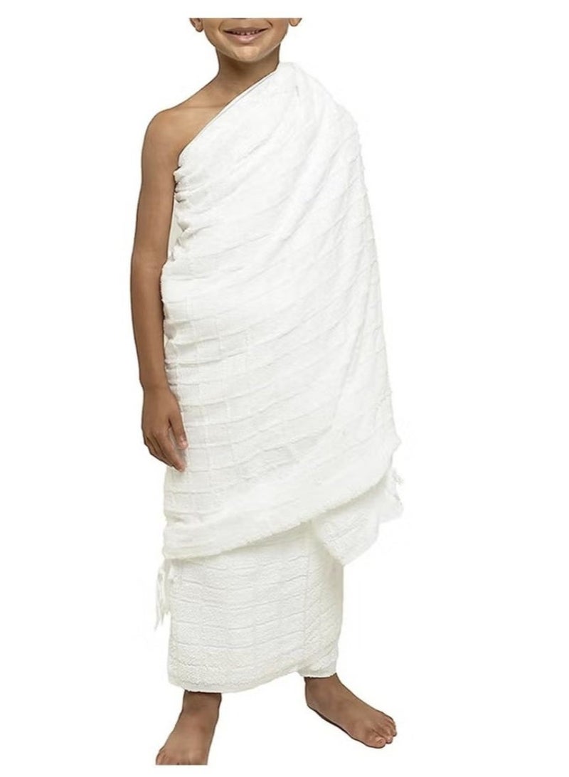 Nusuk 2 Pieces High Quality Microfiber Ihram Towels Set for Kids for Hajj and Umra - Image 4