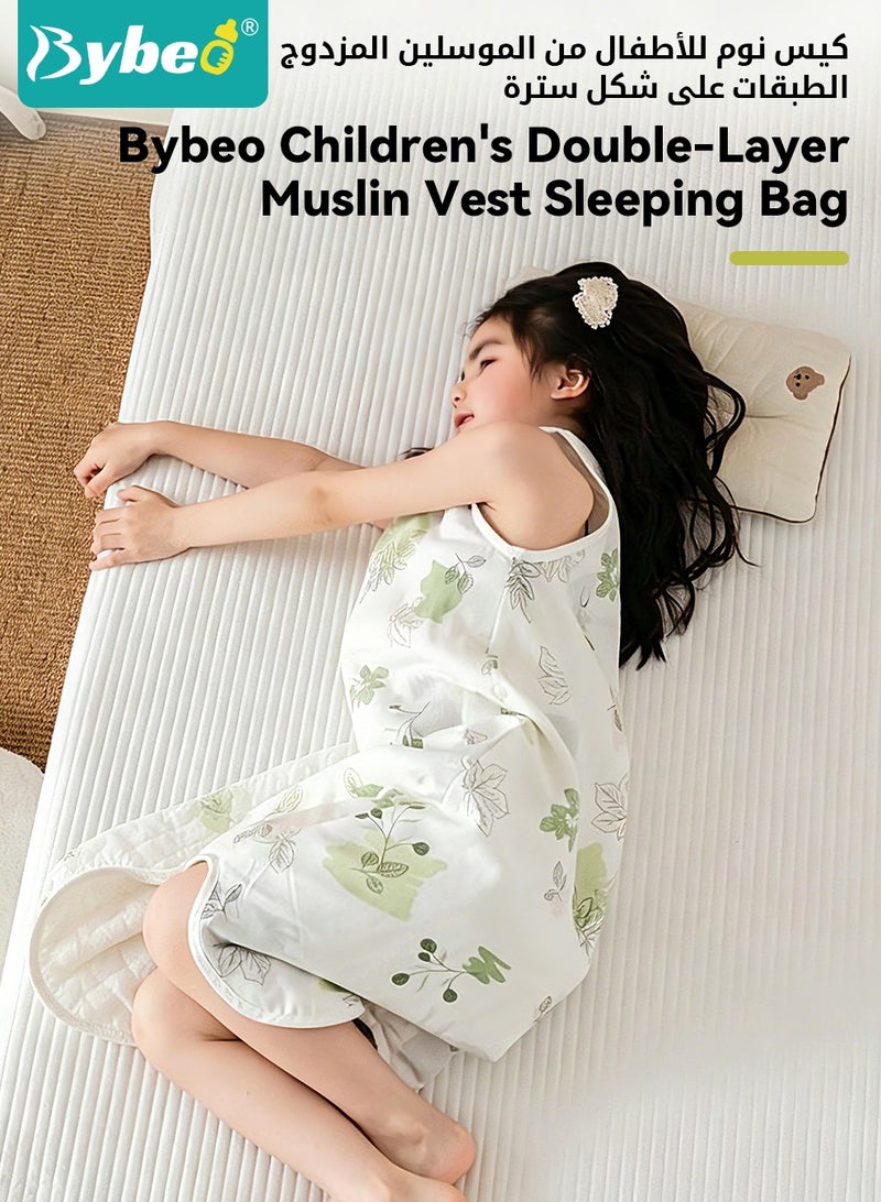 Bybeo Baby Sleep Sack for Toddlers, Bamboo Cotton Kids Sleeping Bag, Baby Wearable Sleeveless Blanket with 2 Way Zipper, Children's Summer Sleep Bag, Baby Pajama Sack, Anti-Kick Quilt Sleepwear for Boys & Girls - Image 2