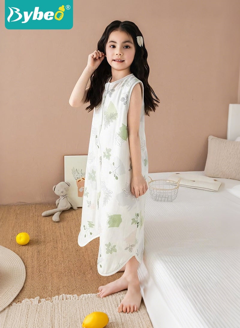 Bybeo Baby Sleep Sack for Toddlers, Bamboo Cotton Kids Sleeping Bag, Baby Wearable Sleeveless Blanket with 2 Way Zipper, Children's Summer Sleep Bag, Baby Pajama Sack, Anti-Kick Quilt Sleepwear for Boys & Girls - Image 5