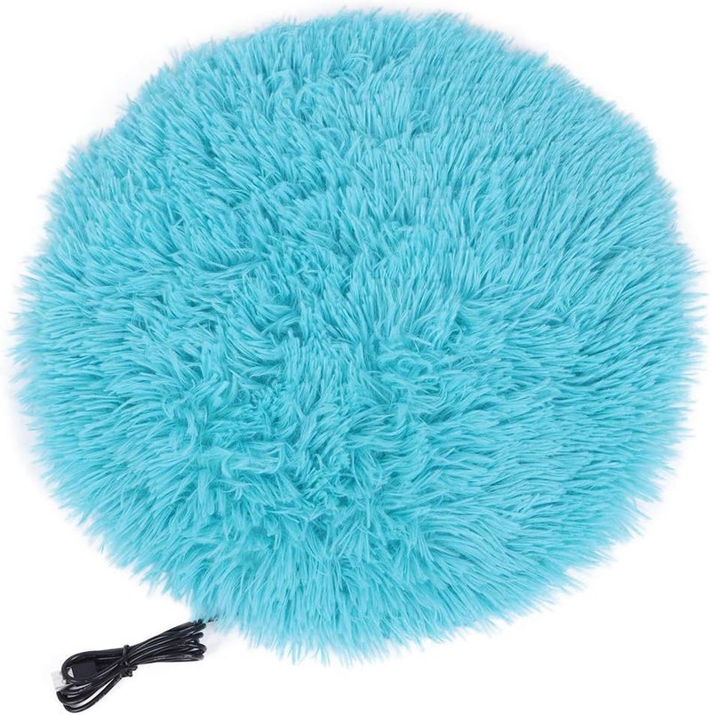 HEEPDD Pet Heating Pad, Constant 28 Plush Electric Blanket Mat with USB Charging Interface for Small Dogs Cats (Jewel Blue) - Image 2