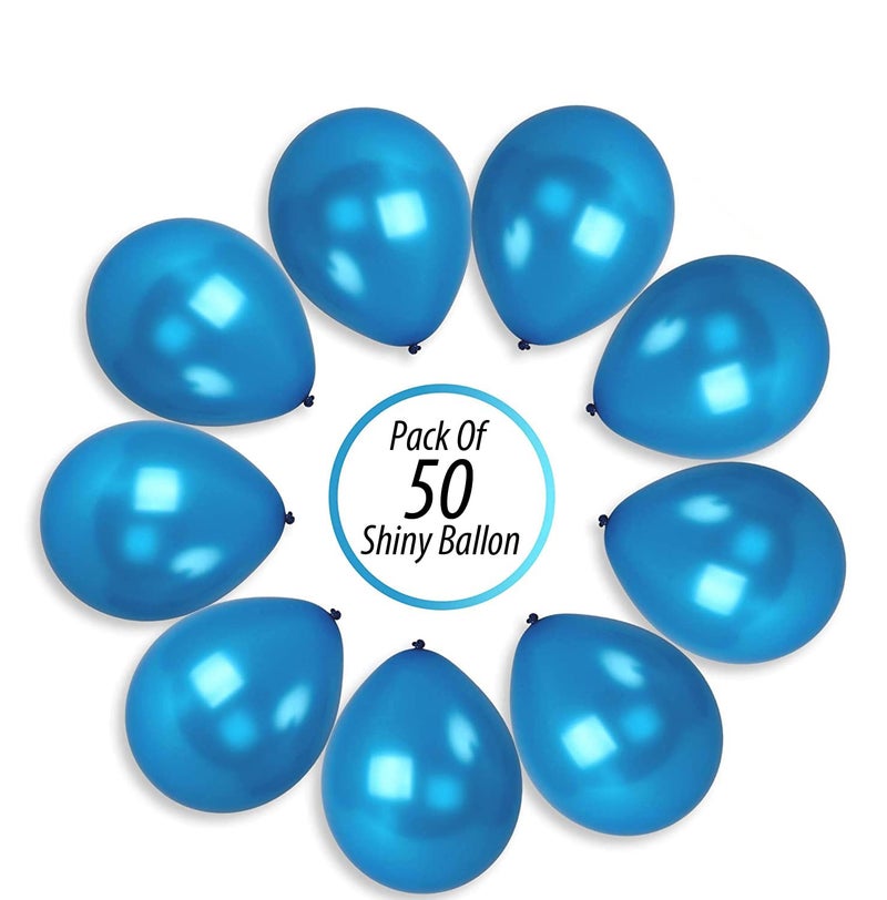 atorakushon Latex Blue Color Super Quality Rubber Balloons 10 Inchs Christmas Xmas Balloon Best For Theme Party Decoration Birthday Wedding Anniversary Office Party Purpose Opening Ceremony Pack of 50 - Image 2