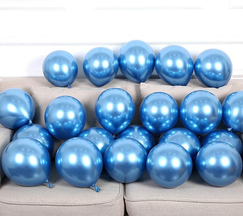 atorakushon Latex Blue Color Super Quality Rubber Balloons 10 Inchs Christmas Xmas Balloon Best For Theme Party Decoration Birthday Wedding Anniversary Office Party Purpose Opening Ceremony Pack of 50 - Image 3