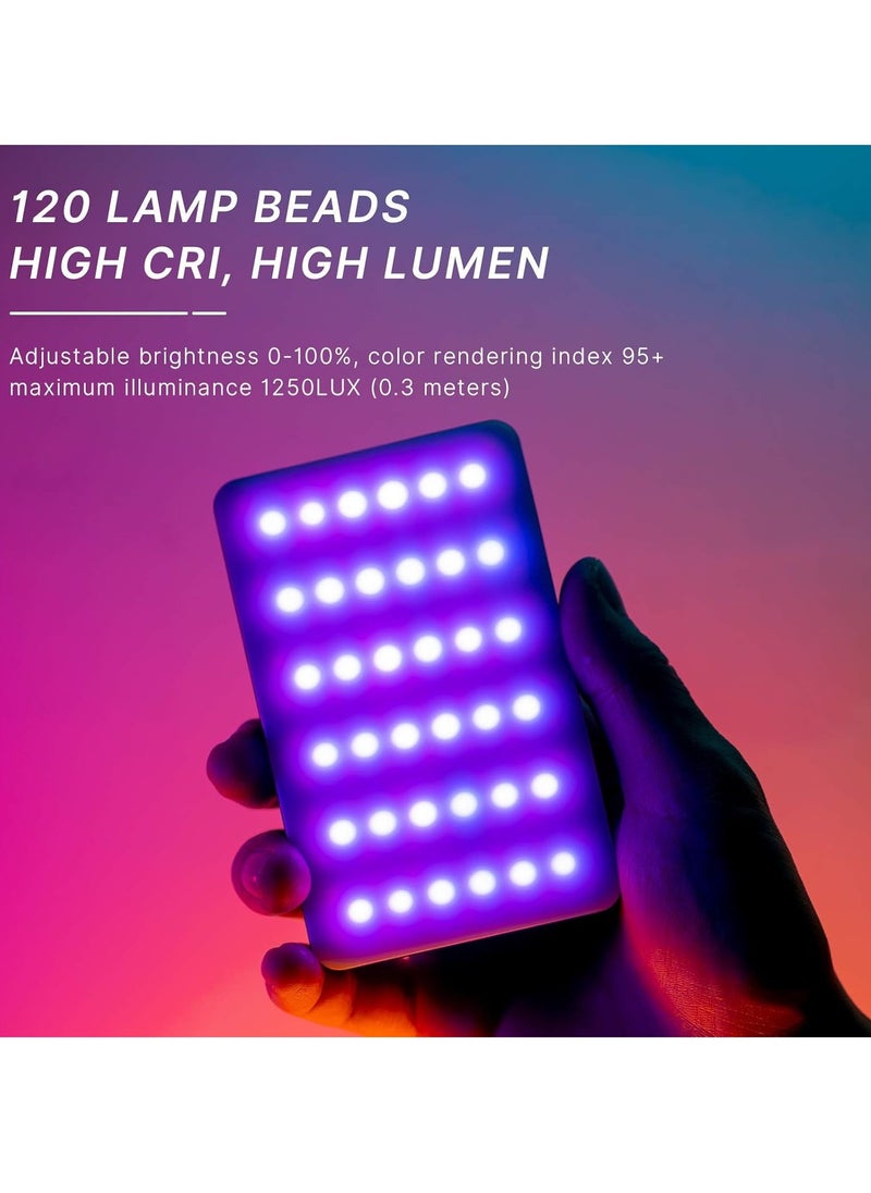 Generic - VL120 LED Video Light on Camera, Mini Rechargeable 120 LED Photography Lighting Fill Lamp 3200K-6500K Bi-Color Dimmable, CRI95+, Built-in 3100mAh Battery for Canon Nikon Sony DSLR Cameras - Image 1