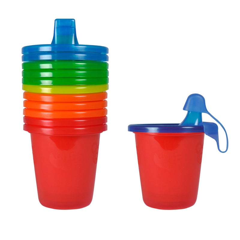 The First Years Take & Toss Spill-Proof 7 Ounce Cups 6 ea Assorted Colors, Colors May Vary, 7 Ounce - Image 1