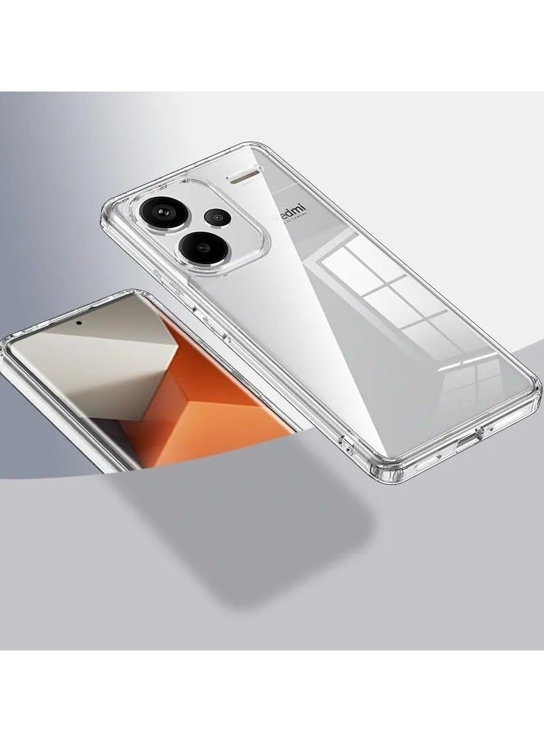 عام حافظة متوافقة مع شاومي ريدمي نوت 13 برو بلس 5 جرام ، حافظة غير لامعة وواضحة غطاء نحيف ، غلاف مصد جلدي عسكري مقاوم للصدمات للهاتف الخلفي لريدمي نوت 13 برو - Image 1