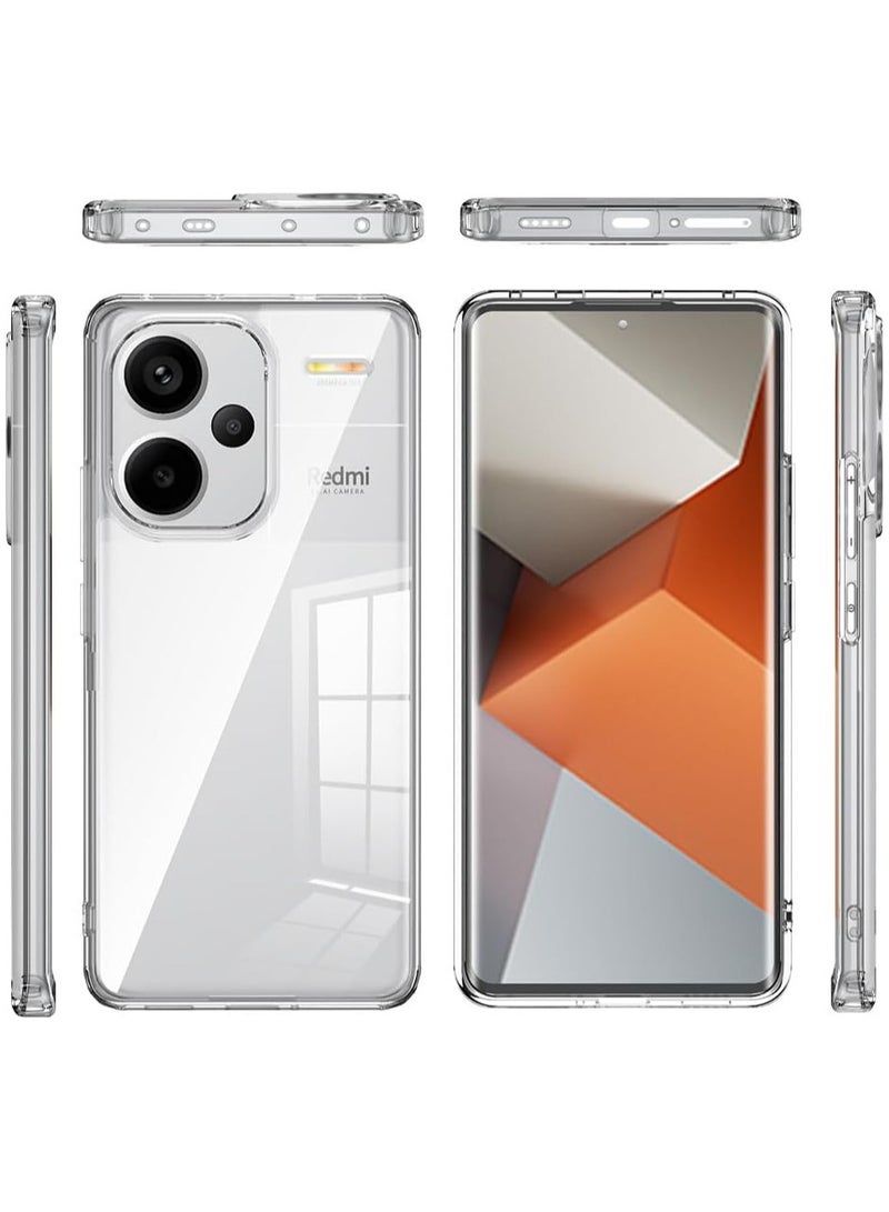 عام حافظة متوافقة مع شاومي ريدمي نوت 13 برو بلس 5 جرام ، حافظة غير لامعة وواضحة غطاء نحيف ، غلاف مصد جلدي عسكري مقاوم للصدمات للهاتف الخلفي لريدمي نوت 13 برو - Image 2