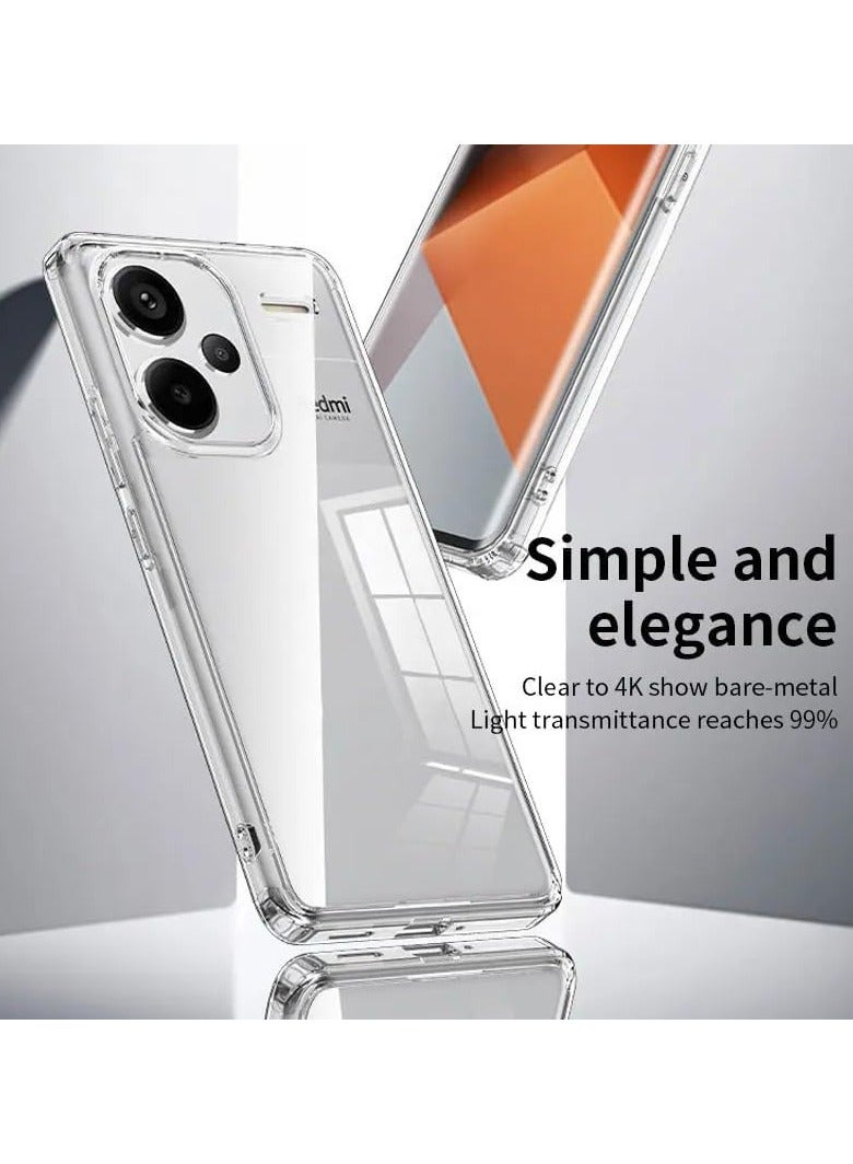 عام حافظة متوافقة مع شاومي ريدمي نوت 13 برو بلس 5 جرام ، حافظة غير لامعة وواضحة غطاء نحيف ، غلاف مصد جلدي عسكري مقاوم للصدمات للهاتف الخلفي لريدمي نوت 13 برو - Image 5