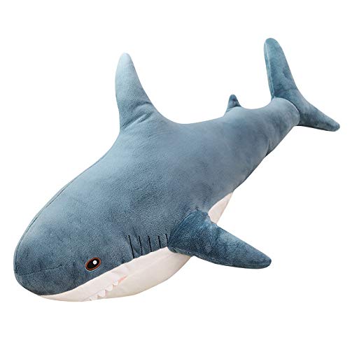 XIAOHONG 39 inch Giant Shark Stuffed Animal,Soft Shark Cushion Pillow Shark Plush Pillows,Chubby Stuffed Shark Toy Kid's Room Décor,Perfect Stress Relief for Women - Image 3