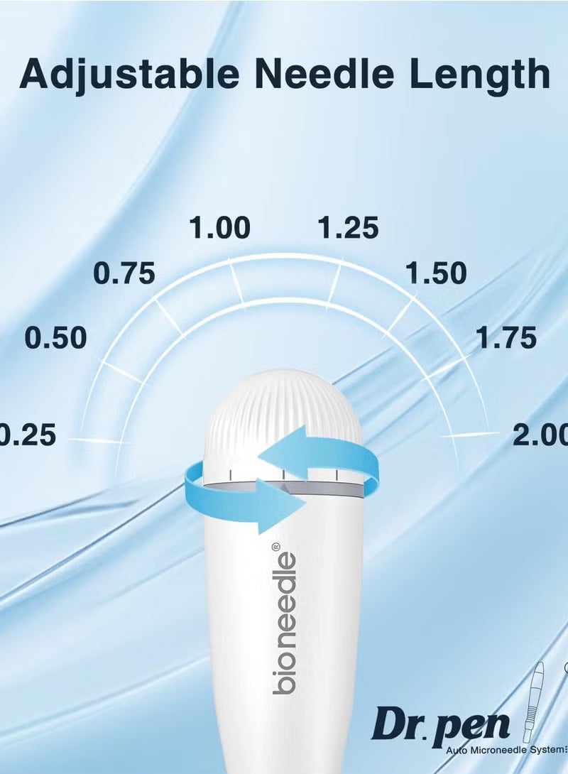 bio needle د. بن 120 تيتانيوم 0.25 مم ميكرونيدلنج ديرما ستامب احترافي بديل قلم جمال ديرما إبرة دقيقة للرجال والنساء للعناية بالبشرة للاستخدام المنزلي - Image 3