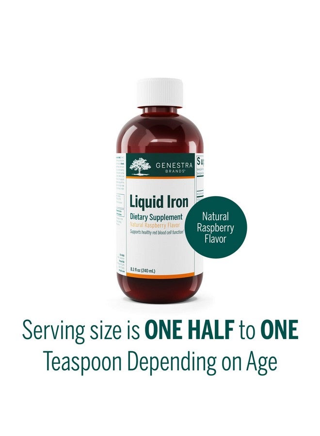 Genestra Brands Liquid Iron | Colloidal Mineral Supplement | Natural Raspberry Flavor | 8.1 fl. oz. - Image 3