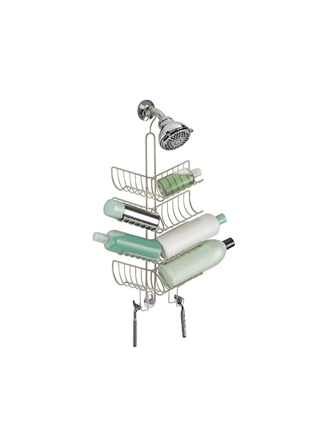 Raxoom Shower Supplies Organizer, Bathroom Hanging Shower Caddy for Shampoo, Conditioner, Soap, Razors, Loofahs, Towels, etc - Image 5