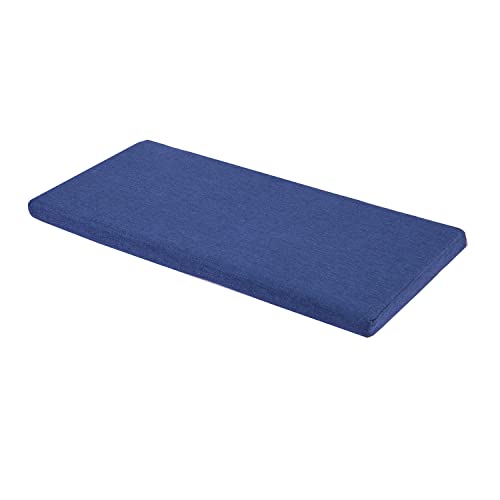 MICUSHION Piano Bench Cushion for Indoor Shoe Storage Non Slip Picnic Bench Pad for Kitchen Dining Table Seat 36 x 14 inch Blue