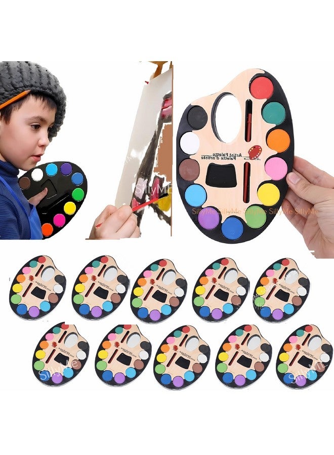 سيلي مي مجموعة هدايا عيد ميلاد SILLYME المكونة من 6 قطع للأطفال - لوحة ألوان مائية مع فرشاة طلاء - هدية عيد ميلاد للأطفال من سن 6 إلى 10 سنوات - Image 1