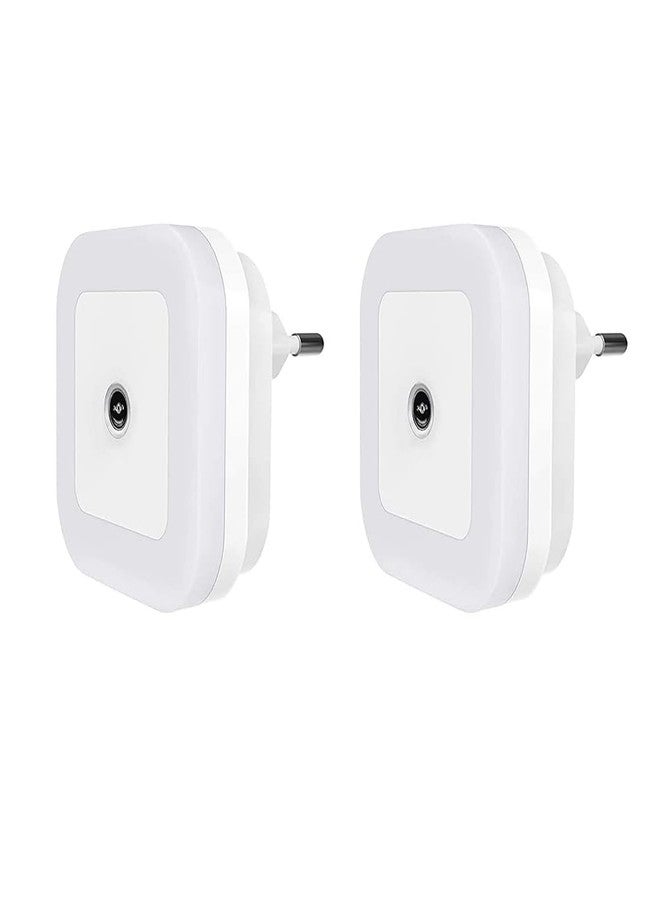 كيت مارت مصباح ليلي ذكي يعمل بتقنية LED بقوة 0.5 واط من كيت مارت، مزود بمستشعر تلقائي، ضوء نهاري أبيض، قابس (عبوة من قطعتين) - Image 1