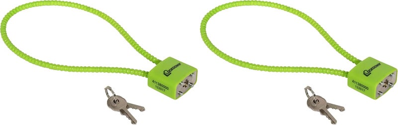 LOCKDOWN 15 Inch Cable Gun Lock with Non-Marring, California DOJ Approved Design and Keyed Padlock for Secured Storage of Rifles, Pistols or Shotguns, Green (Pack of 2) - Image 1