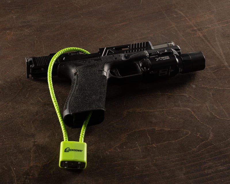 LOCKDOWN 15 Inch Cable Gun Lock with Non-Marring, California DOJ Approved Design and Keyed Padlock for Secured Storage of Rifles, Pistols or Shotguns, Green (Pack of 2) - Image 3