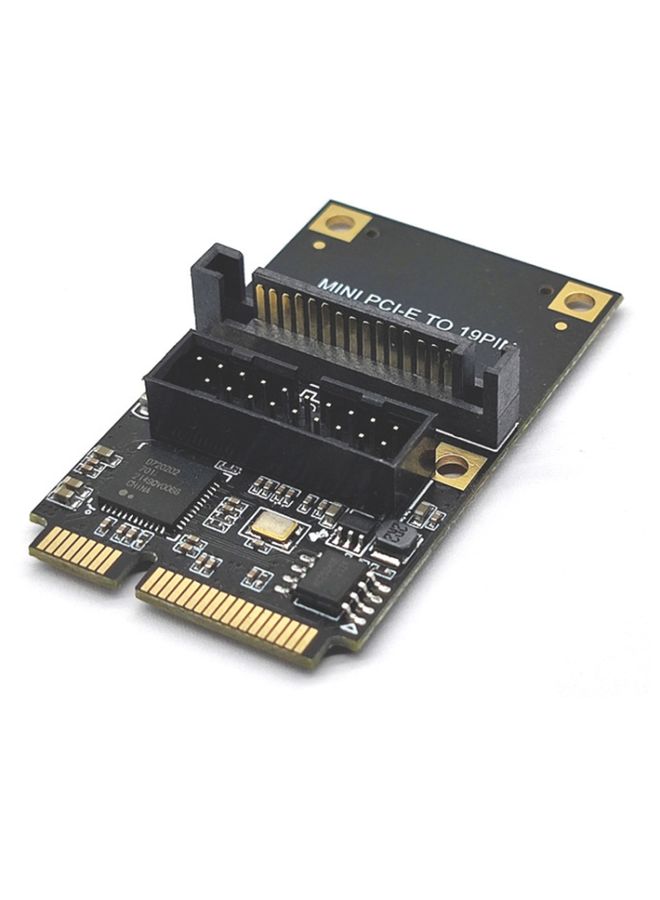 BURAQ Mini PCI-E To USB3.2 GEN1 Front 19Pin 2 Ports Transfer Card Supports Half High SATA - Image 1