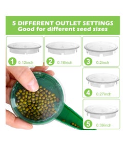 Generic 2 Pack Sowing Seeds Dispenser Set, 12 Holes Seed-in Soil Digger Planter, Garden Seed Spacer, Adjustable Hand Hold Sowing Seeds Dispenser, Seedlings Dibber, Green  - Image 3