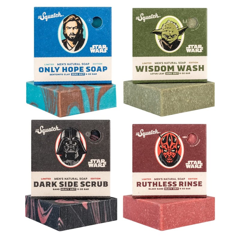 Dr. Squatch Star Wars Soap Collection - Menâ€™s Natural 4 Pack Bundle - Star Wars Soap for Men - Image 1