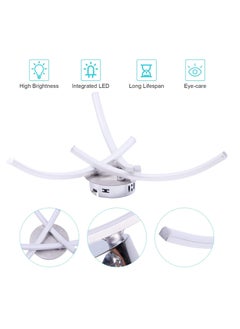 RATSAW LED Ceiling Light 3 Color Chandelier Lamp Modern Curved Design Ceiling Light with 3 Curved Light for Living Room Bedroom Dining Room 18W  Cold and Warm and Natural White  - Image 5