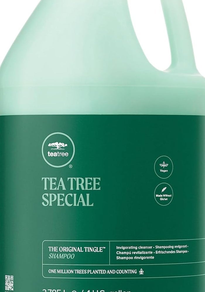 Tea Tree Special Shampoo - 1 Gallon (128 Fl Oz) - Invigorating Cleanser for All Hair Types - Image 1