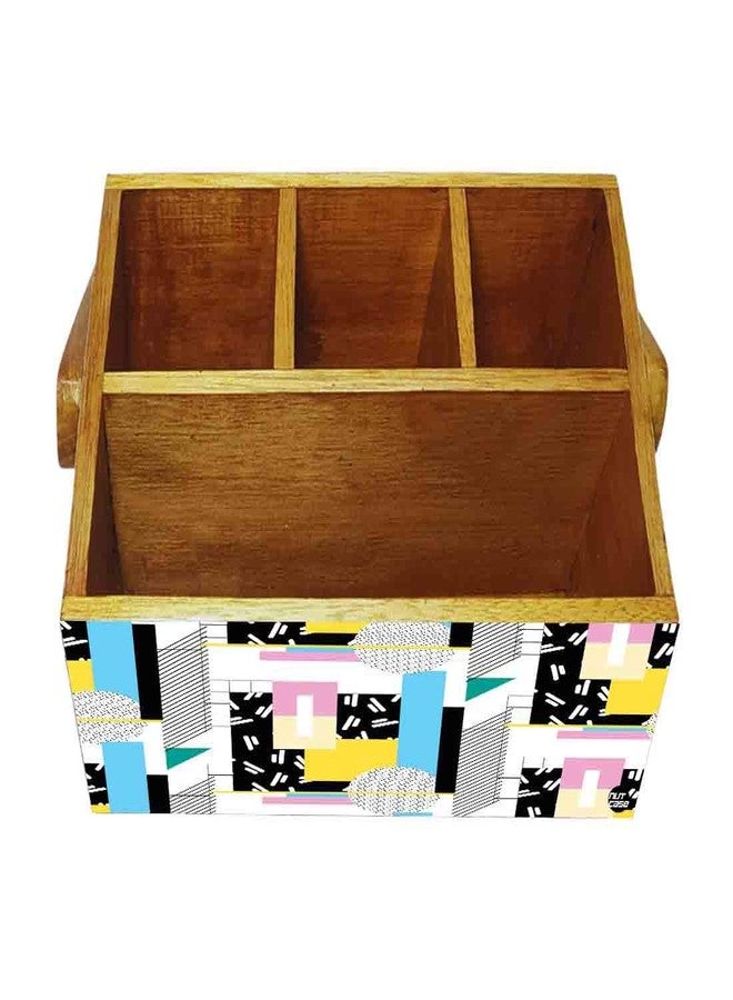 Nutcase spoon fork tissue holder for dining table kitchen restaurants cafe Cutlery holder with handle - Multi Box Pattern - Image 4