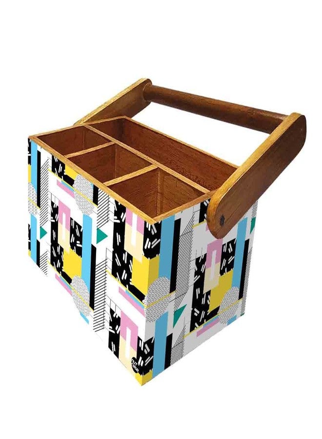 Nutcase spoon fork tissue holder for dining table kitchen restaurants cafe Cutlery holder with handle - Multi Box Pattern - Image 5