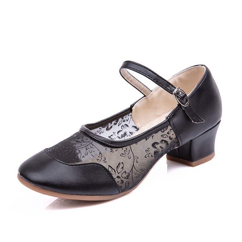 Generic Dance Shoes New Latin Dance Square Dance Shoes Low-top Soft-soled Square Dance Shoes Womens Dance Shoes Dance Shoes for Women black mesh