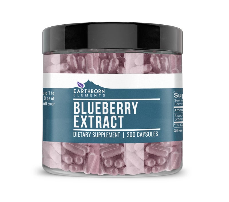 Earthborn Elements Blueberry 101 Extract Capsules Pure Undiluted No Additives