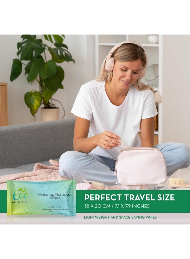 إيكو أميناتيز مناديل إزالة المكياج الفردية من Ecoamenities بكميات كبيرة - مناديل إزالة المكياج للسفر مغلفة بشكل فردي للنساء - عبوة من 500 منديل فردي للوجه والعينين والشفتين - لطيفة ومناسبة لجميع أنواع البشرة - Image 4