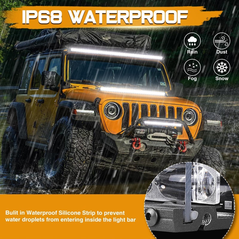 Niking Auto 30" Single Row LED Light Bar 240W - Waterproof Off-Road Work Light for Trucks, SUVs, and Boats - Image 4