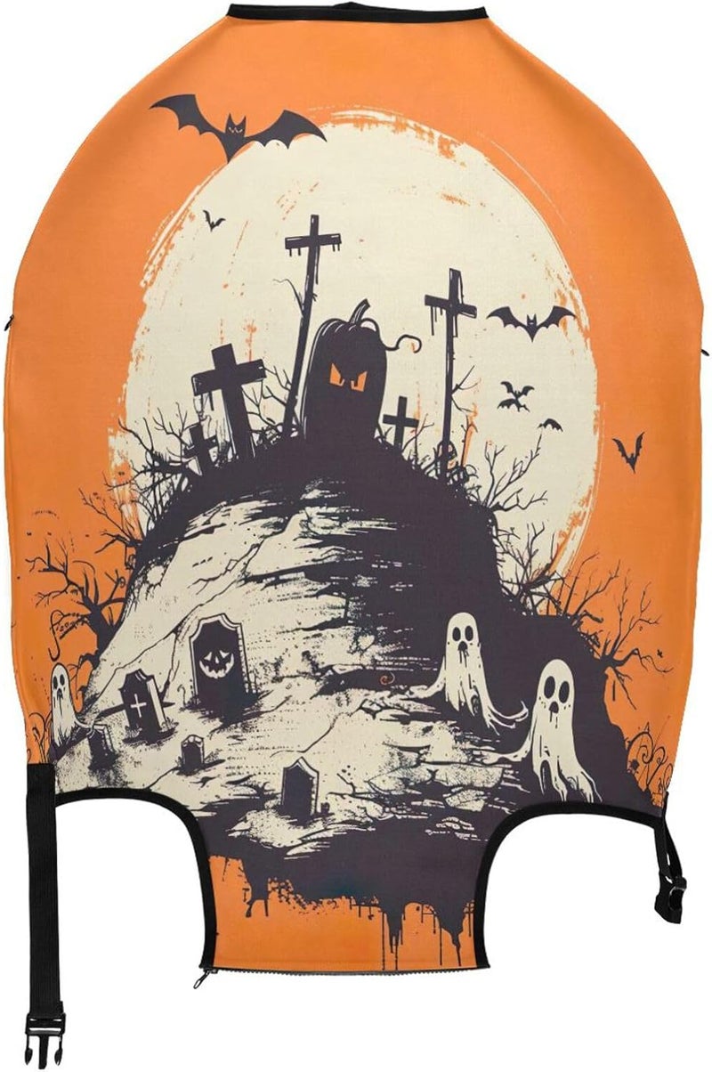 Halloween Luggage Cover for Suitcase, Elastic Travel Protector with Zipper, Washable Anti-Scratch Dustproof Luggage Sleeve Fits 29-32 Inch - Image 2