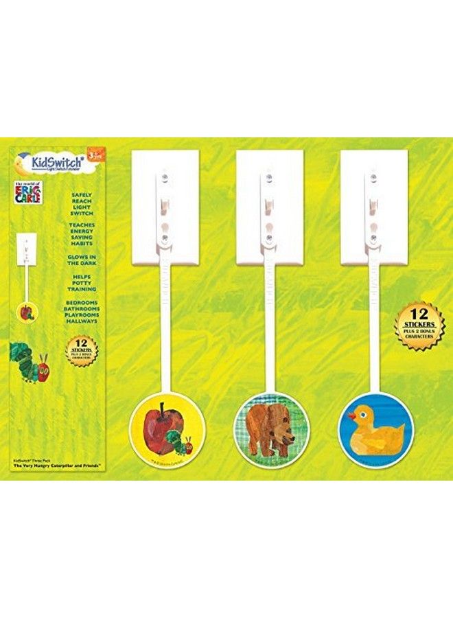 Kidswitch Light Switch Extender 3 Pack The World Of Eric Carle Edition The Very Hungry Caterpillar & Friends Officially Licensed!  - Image 1