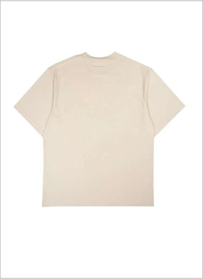 فريق تنجيم TANJIM SQUAD - BEIGE SLASH T-SHIRT