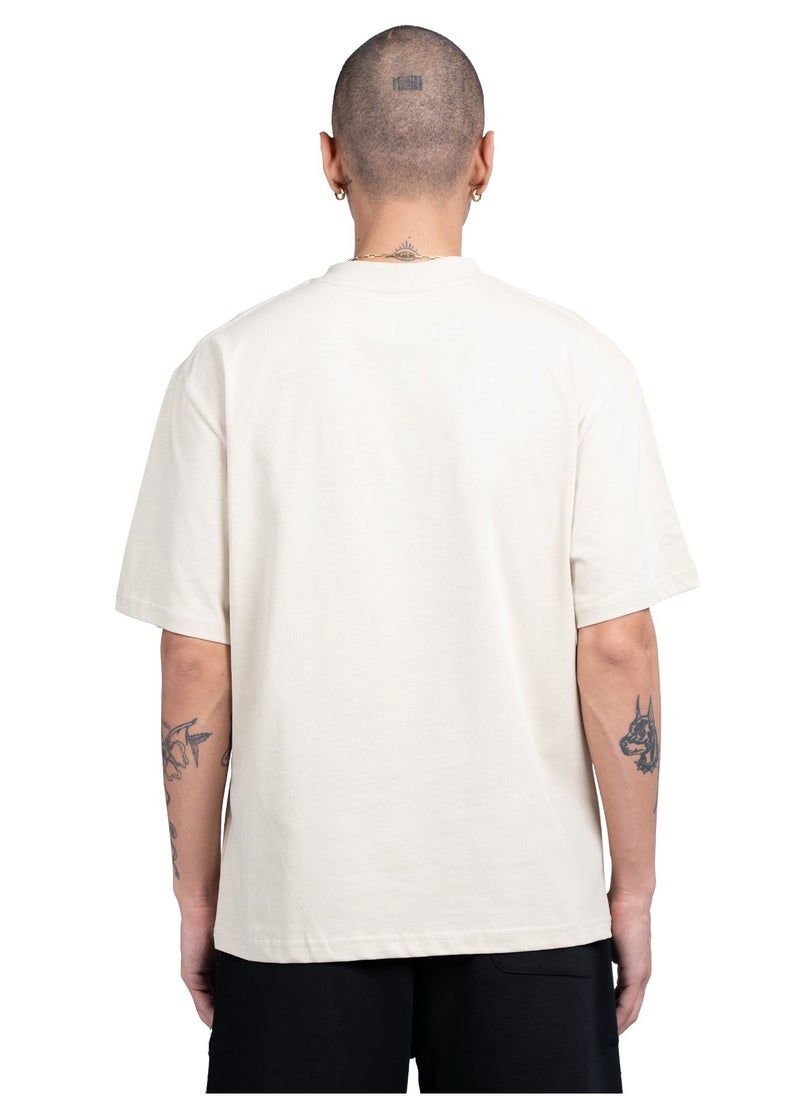 TANJIM SQUAD - BEIGE SLASH T-SHIRT - Image 2