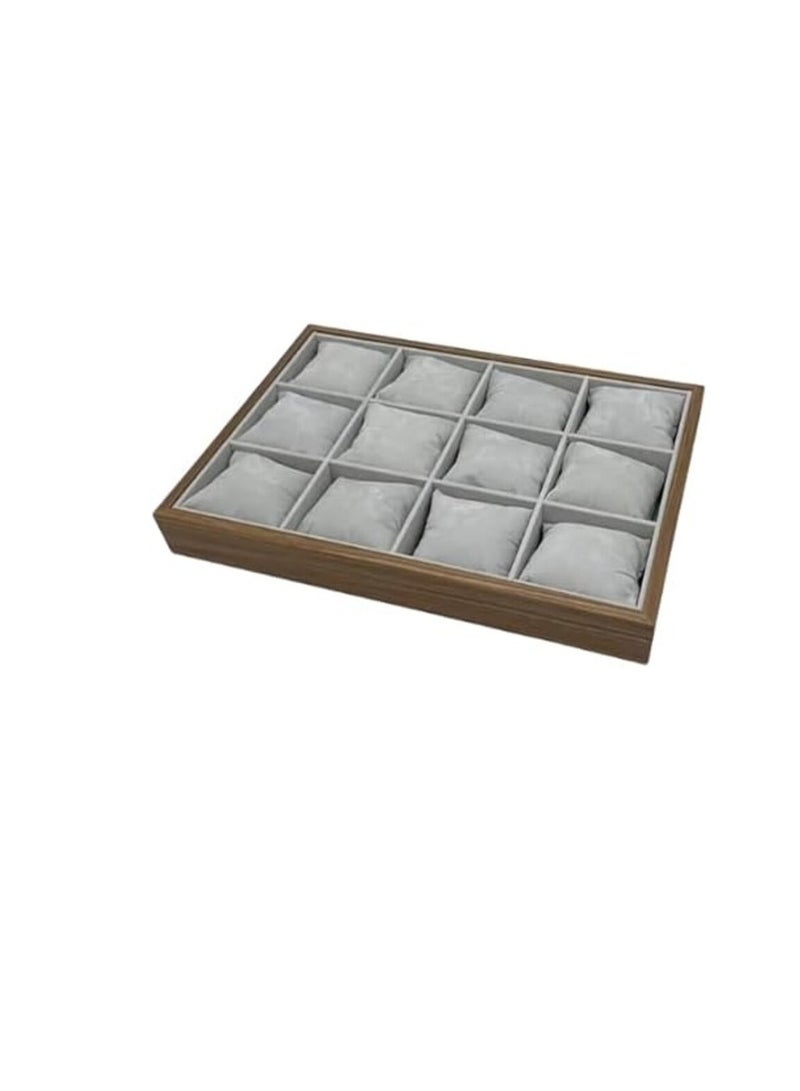 Wooden Watch Organizer Box 12 Sections-(35cm*25cm)-suitable for Dressing Room  - Image 2