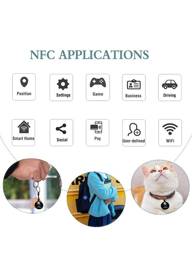 Timeskey NFC 10 قطع من بطاقات NFC NTAG215 مفاتيح كريستالية متوافقة مع Amiibo TagMo لجميع الهواتف المدعومة بتقنية NFC من Timeskey NFC، 10 قطع بألوان 5 - Image 5