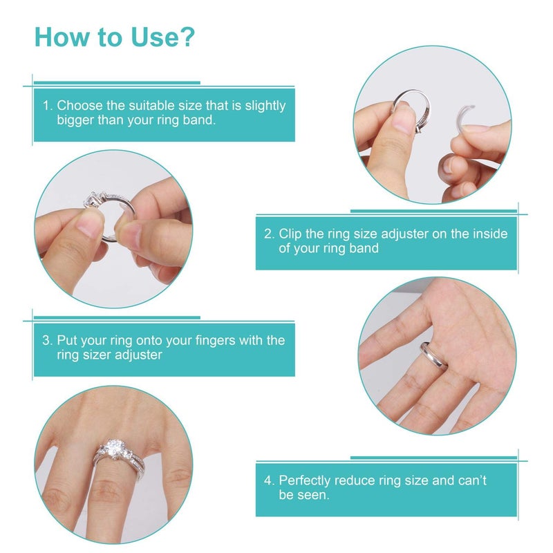Feramox Invisible Ring Size Adjuster for Loose Rings Ring Adjuster Fit Any Rings, Assorted Sizes of Ring Sizer - Image 4
