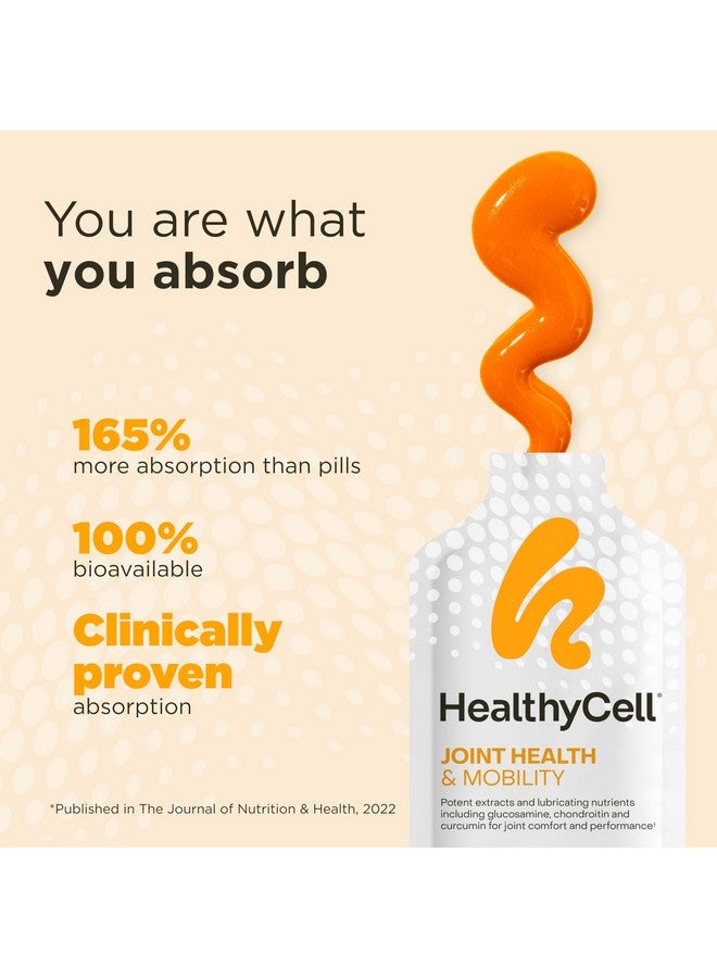 Healthycell Joint Health & Mobility Daily Liquid Supplement - Joint Support Supplement, Inflammation Response, Cartilage & Flexibility with Curcumin, Glucosamine & Chondroitin - 30 Gel Packs - Image 3
