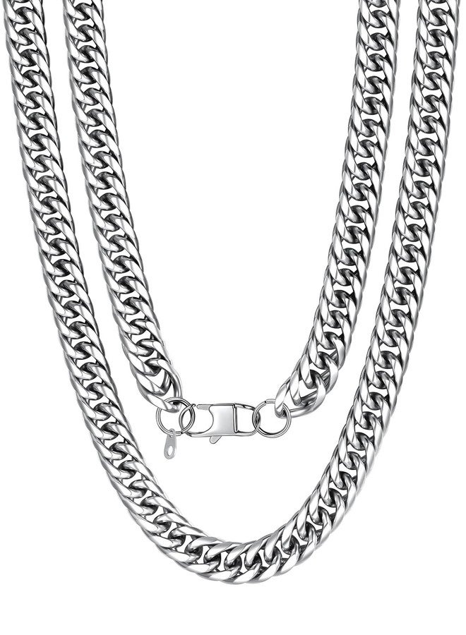 U7 Men's Big Chain 12MM Wide 22" Stainless Steel Franco Curb Necklace Hip Hop Punk Jewelry Cuban Link Chain for Men Women - Image 1
