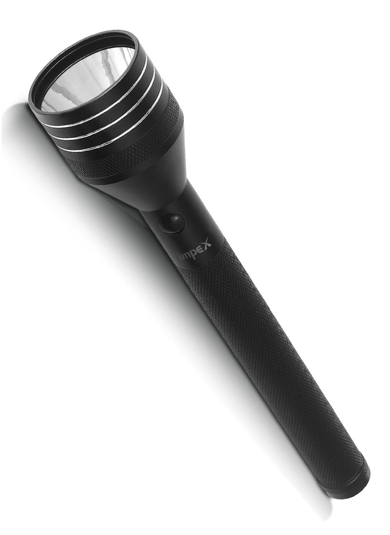 Impex Torch 3SC Rechargeable LED Flashlight | 500 Lumens Brightness | 2200m Range | 4000mAh Lithium Battery | Aircraft Aluminium Body | Water Resistant | Overcharge & Overdischarge Protection  - Image 1